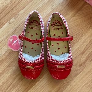 Red Houndstooth Pampili Shoe